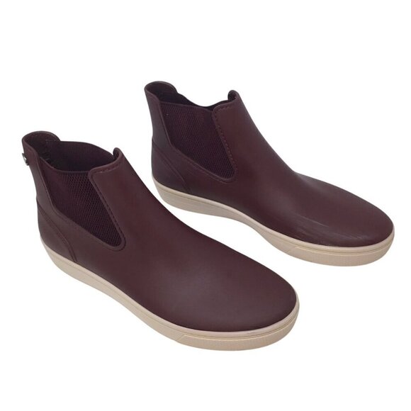 Igor Basquet Crema Boots Rain Waterproof Pull On Ankle Short Wine Size 40 / US 9 - Picture 2 of 8